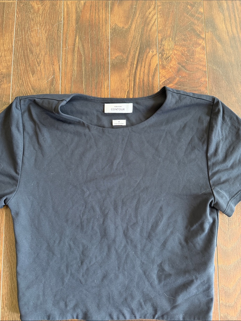 Aritzia Contour Black Short Sleeve Crewneck Tee